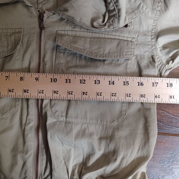 H&M Boiler Suit Womens 8 Beige Coverall Jumpsuit Utility Relaxed Gorpcore - Picture 7 of 10